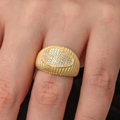 Gümüş Gold Zirkon Taşlı Kadın Yüzük  SL7289 thumbnail 10