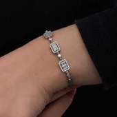 ​Gümüş Baget Taşlı Kadın Bileklik  SL6722 thumbnail 3