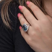 Gümüş Mistik Taşlı Kadın Yüzük SL6828 thumbnail 6