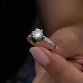 Gümüş Tek Taş Kadın Yüzük  SL6278 thumbnail 2