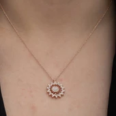 Gümüş Rose Güneş Kadın Kolye  SL6646 thumbnail 5