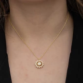 Gümüş Gold Güneş Kadın Kolye  SL6645 thumbnail 3
