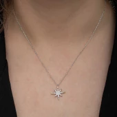 Gümüş Kutup Yıldızı Kadın Kolye SL6659 thumbnail 4
