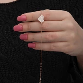 Gümüş Rose Kalp Kadın Bileklik  SL7196 thumbnail 2