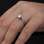 Gümüş Tek Taş Kadın Yüzük  SL6855 thumbnail 6