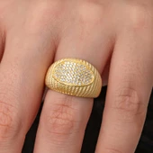 Gümüş Gold Zirkon Taşlı Kadın Yüzük  SL7289 thumbnail 6