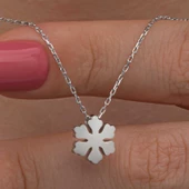 Gümüş Minimal Kar Tanesi Kadın Kolye SL7050 thumbnail 1