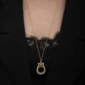 Gümüş Gold Kaplama Çeyrek Altın Takılabilen Kadın Kolye thumbnail 3