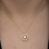 Gümüş Gold Güneş Kadın Kolye  SL6645 thumbnail 5