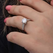 Gümüş Tek Taş Kadın Yüzük  SL6874 thumbnail 8