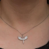 Gümüş Baget Taşlı Mikail Kadın Kolye SL7056 thumbnail 6