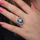 Gümüş Mistik Taşlı Kadın Yüzük SL6828 thumbnail 7