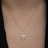 Gümüş Rose Kar Tanesi Kadın Kolye SL6643 thumbnail 6