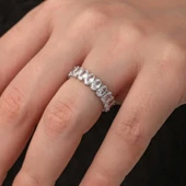 Gümüş Oval Taşlı Tamtur Kadın Yüzük  SL7290 thumbnail 9