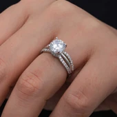 Gümüş Tek Taş Kadın Yüzük  SL6856 thumbnail 10