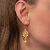 ​Gümüş Gold Sallantılı Trabzon Kazaz Kadın Küpe SL7283 thumbnail 2