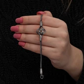 Gümüş Kazaziye Örgü Bileklik T8687 SL7160 thumbnail 6