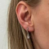 Gümüş Sallantılı Damla Kadın Küpe SL8102 thumbnail 4