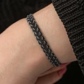 Gümüş Kazaziye Örgü Bileklik  SL7308 thumbnail 7