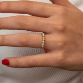 Gümüş Sıralı Dorika Kadın Yüzük SL8929 thumbnail 4