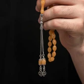 Gümüş Püskül Sıkma Kehribar Tesbih  SL7426 thumbnail 2