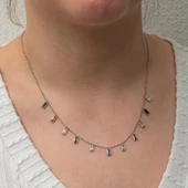 Gümüş Renkli Taşlı Şans Kadın Kolye SL8192 thumbnail 5