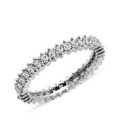 Gümüş Tek Sıra Tamtur Bayan Alyans Yüzük SL2377 thumbnail 1