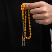 Gümüş Püskül Sıkma Kehribar Tesbih  SL7434 thumbnail 4