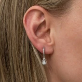 Gümüş Sallantılı Damla Kadın Küpe SL8102 thumbnail 2