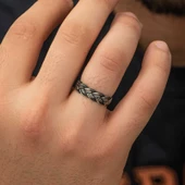 Gümüş Kazaziye Örgü Yüzük  SL5194 thumbnail 5