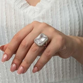 Gümüş Zirkon Taşlı Kadın Yüzük  SL8101 thumbnail 2