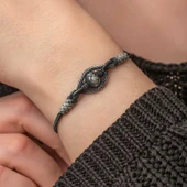 Gümüş Kazaziye Örgü Bileklik  SL7301 thumbnail 10