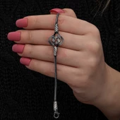 Gümüş Kazaziye Örgü Bileklik T8687 SL7160 thumbnail 3