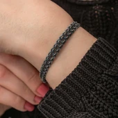 Gümüş Kazaziye Örgü Bileklik  SL7308 thumbnail 10