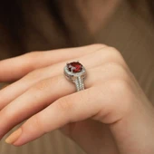 Gümüş Baget Yuvarlak Bayan Yüzük SL1710 thumbnail 8