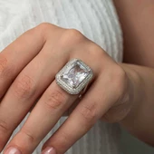 Gümüş Zirkon Taşlı Kadın Yüzük  SL8101 thumbnail 3