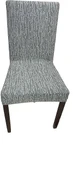 MANDAŞ Jakarli Sandalye Örtüsü Damarlı Desen ( 6 adet ) Gri - 1