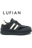 Lufian 122230019 Chrıstına Sneaker Unisex Deri Spor Ayakkabı Siyah - 1