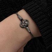 Gümüş Kazaziye Örgü Bileklik T8687 SL7160 thumbnail 2