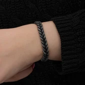 Gümüş Kazaziye Örgü Bileklik  SL7133 thumbnail 7