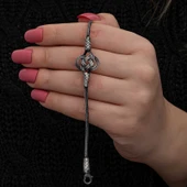 Gümüş Kazaziye Örgü Bileklik T8687 SL7160 thumbnail 7