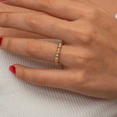 Gümüş Sıralı Dorika Kadın Yüzük SL8929 thumbnail 12