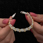 Gümüş Kazaziye Örgü Bileklik  SL7134 thumbnail 7