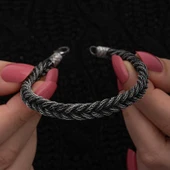 Gümüş Kazaziye Örgü Bileklik  SL7133 thumbnail 6