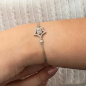 Gümüş Baget Taşlı Yıldız Kadın Bileklik SL8183 thumbnail 4