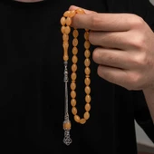 Gümüş Püskül Sıkma Kehribar Tesbih  SL7426 thumbnail 4