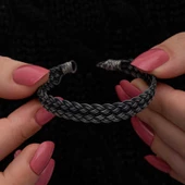 Gümüş Kazaziye Örgü Bileklik  SL7157 thumbnail 3