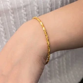 Gümüş Gold İkili Burgu Kadın Bilezik  SL8020 thumbnail 9