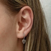 Gümüş Kalp Kurdele Sallantılı Kadın Küpe SL7987 thumbnail 5