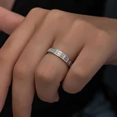 Gümüş Sıralı Baget Taşlı Kadın Yüzük  SL6255 thumbnail 8